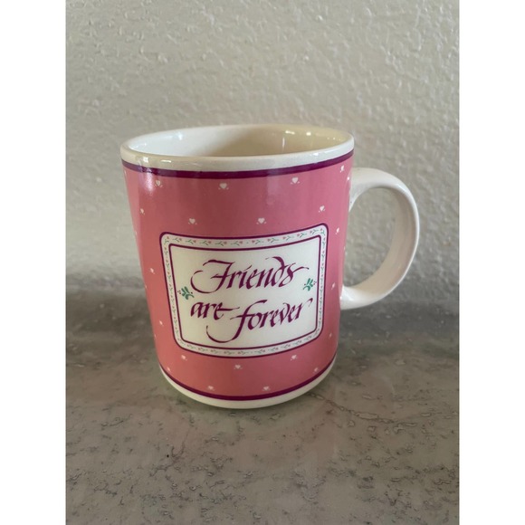 1980s 1987 Friends Valentines Galentines Pink Mug - Picture 2 of 4